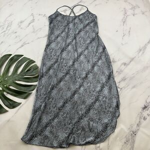 Violets & Roses Womens Vintage Y2k Midi Slip Nightie Dress Size M Gray Snakeskin